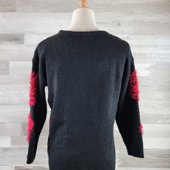 Cable & Guage Raised Rose Ribbed Knit Sweater Womens Size Small - Picture 10 of 16